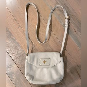 Marc by Marc Jacobs Beige Pebbled Leather Flap Crossbody